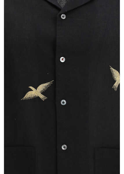 Camasi casual BAZISZT COLUMBUS SHIRT BLACK Barbati (BM 19726823) 3