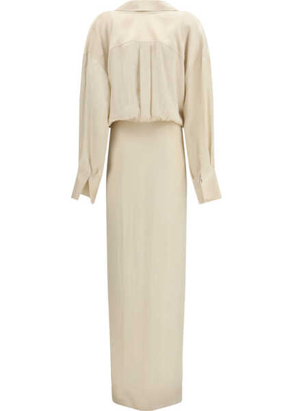 Rochii THE ANDAMANE PALOMA MAXI SHIRT DRESS OAT Femei (BM 19726832) 2