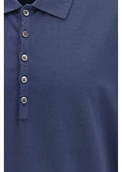 Tricouri Polo Thom Browne GARMENT DYED SHORT SLEEVE RIB CUFF POLO NAVY Barbati (BM 19726871) 3
