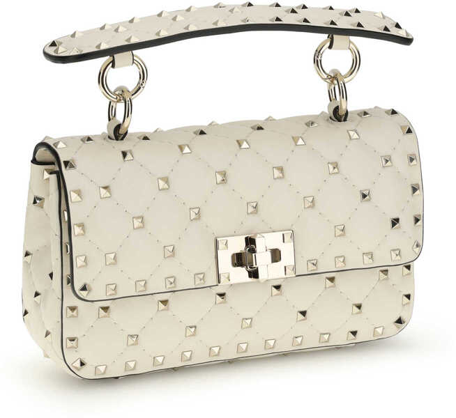 Genti de mana Valentino Garavani Rockstud Spike Handbag LIGHT IVORY Femei (BM 19727015) 2