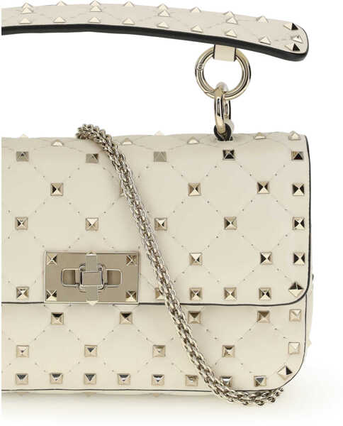 Genti de mana Valentino Garavani Rockstud Spike Handbag LIGHT IVORY Femei (BM 19727015) 4