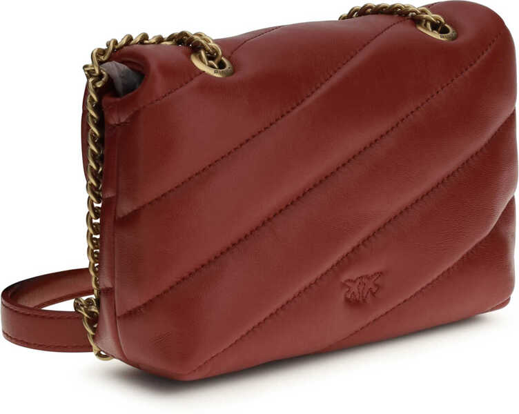 Genti de umar Pinko Love Baby Shoulder Bag ROSSO SCURO-ANTIQUE GOLD Femei (BM 19727021) 3