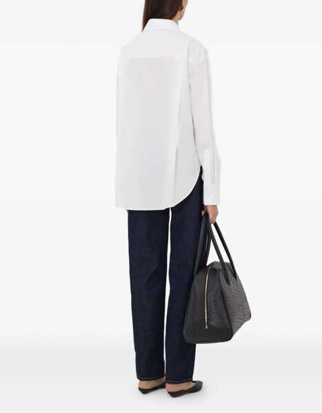 Camasi casual LOULOU DE SAISON Lee Shirt in cotton poplin WHITE Femei (BM 19727057) 4