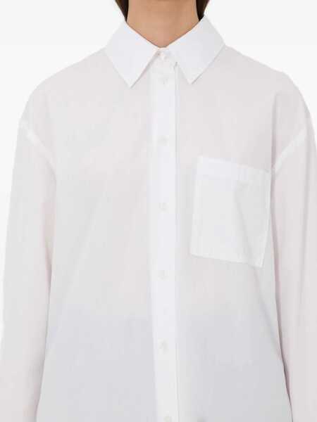 Camasi casual LOULOU DE SAISON Lee Shirt in cotton poplin WHITE Femei (BM 19727057) 5