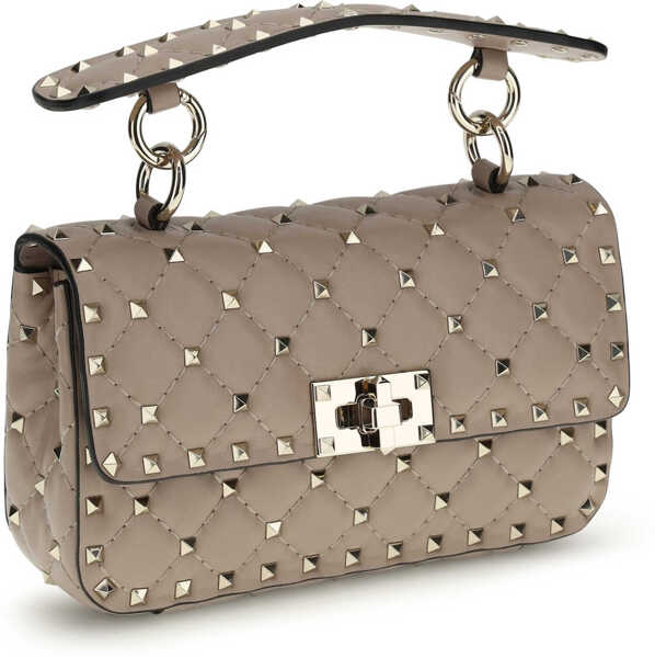 Genti de mana Valentino Garavani Rockstud Spike Handbag POUDRE Femei (BM 19727066) 2