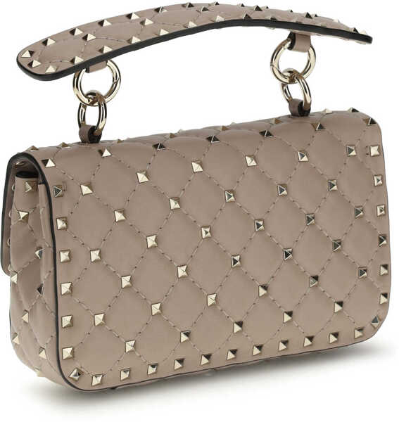 Genti de mana Valentino Garavani Rockstud Spike Handbag POUDRE Femei (BM 19727066) 3