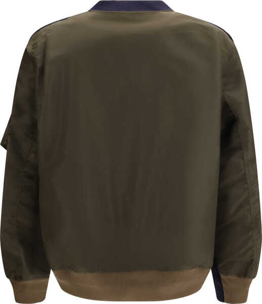 Pulovere casual Sacai SPONGE SWEAT PULLOVER NAVYD/KHAKI Barbati (BM 19727072) 2