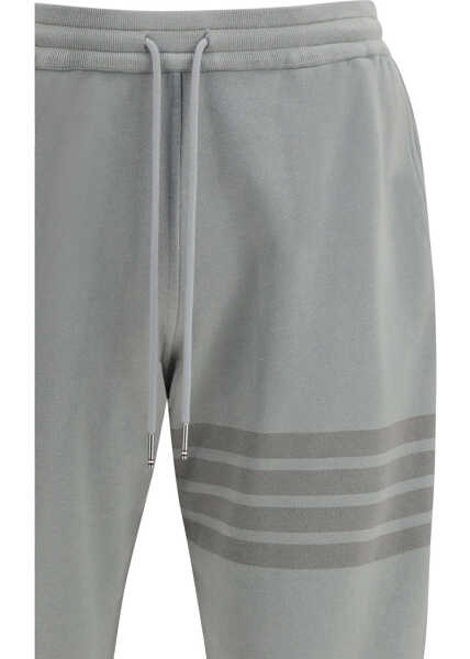 Pantaloni de trening Thom Browne SWEATPANTS W/ OVERDYED 4 BAR IN SOLID LO LT GREY Barbati (BM 19727081) 3