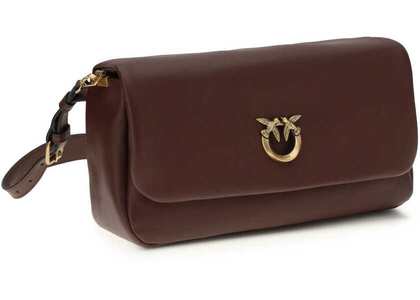 Genti de umar Pinko Baguette Soft Shoulder Bag BURGUNDY WINE-ANTIQUE GOLD Femei (BM 19727093) 2