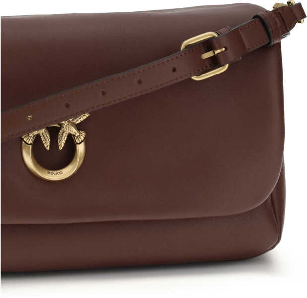 Genti de umar Pinko Baguette Soft Shoulder Bag BURGUNDY WINE-ANTIQUE GOLD Femei (BM 19727093) 4