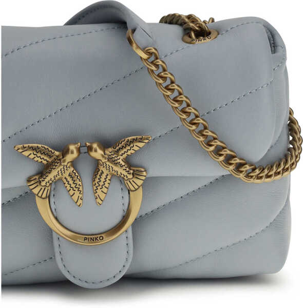 Genti de umar Pinko Love Baby Shoulder Bag AZZURRO CELESTE-ANTIQUE GOLD Femei (BM 19727102) 4