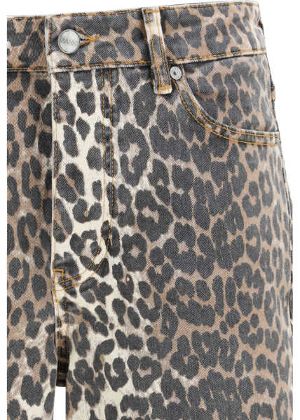 Blugi Ganni PRINT DENIM IZEY LEOPARD Femei (BM 19727120) 3