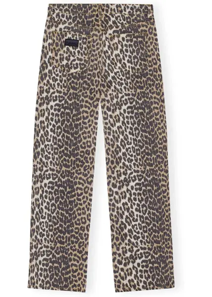 Blugi Ganni Animal print Jeans LEOPARD Femei (BM 19727120) 5