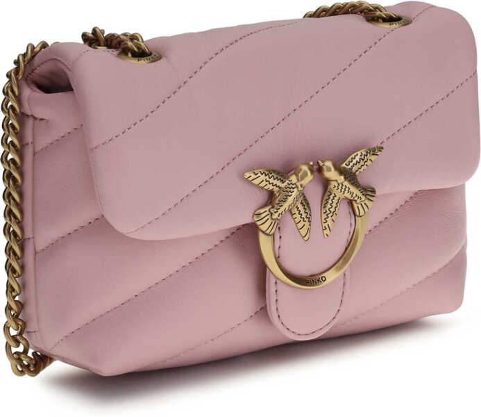 Genti de umar Pinko Love Baby Shoulder Bag ROSA CHIARO-ANTIQUE GOLD Femei (BM 19727123) 2