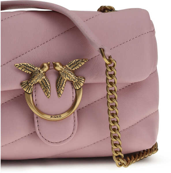 Genti de umar Pinko Love Baby Shoulder Bag ROSA CHIARO-ANTIQUE GOLD Femei (BM 19727123) 4