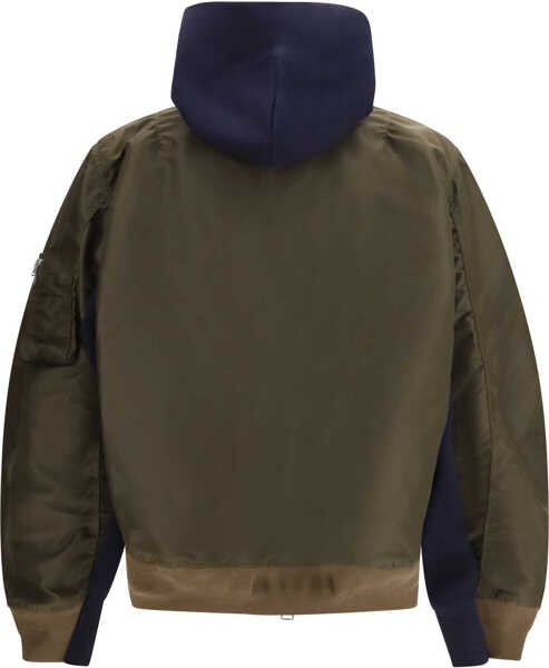 Bluze de trening Sacai SPONGE SWEAT HOODIE NAVYD/KHAKI Barbati (BM 19727129) 2