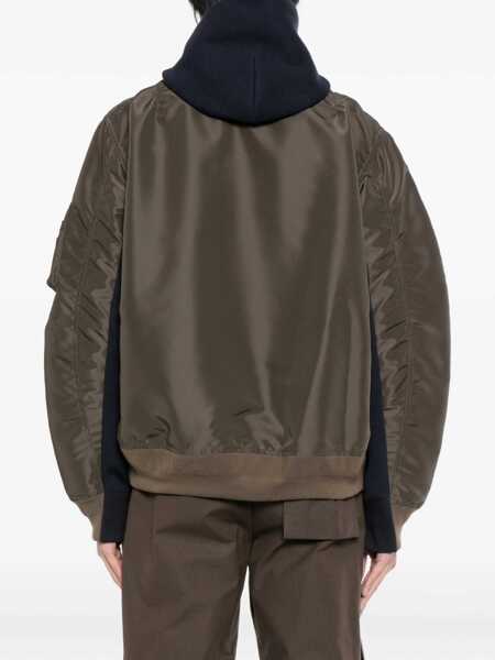 Bluze de trening Sacai Sponge Sweat Hoodie NAVYD/KHAKI Barbati (BM 19727129) 4