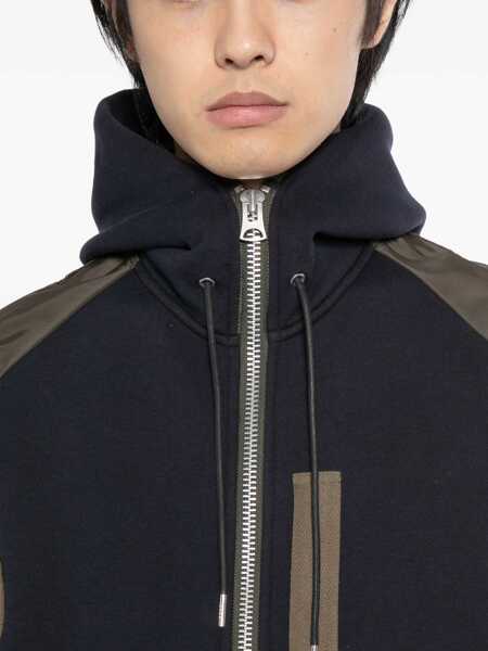 Bluze de trening Sacai Sponge Sweat Hoodie NAVYD/KHAKI Barbati (BM 19727129) 5