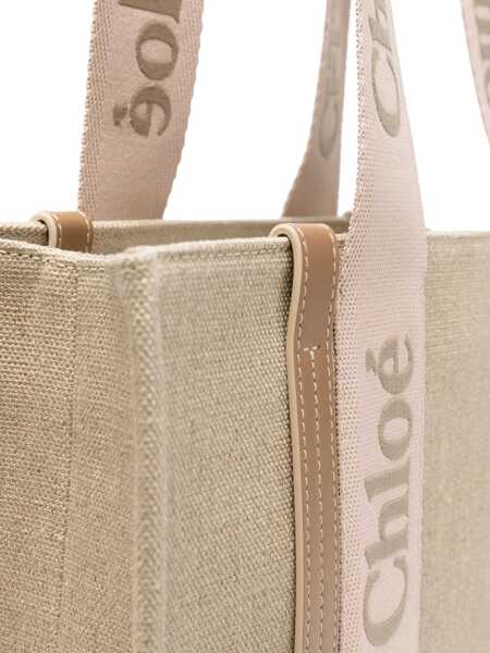 Genti de mana Chloe Woody Tote Bag BEIGE Femei (BM 19727243) 5