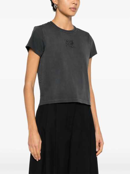 Tricouri Alexander Wang T-Shirt With Logo BLACK Femei (BM 19727291) 3