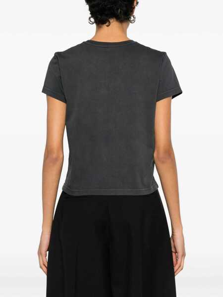 Tricouri Alexander Wang T-Shirt With Logo BLACK Femei (BM 19727291) 4