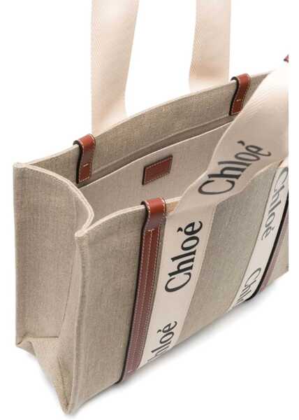 Genti de mana Chloe Woody Tote Bag BEIGE Femei (BM 19727297) 5