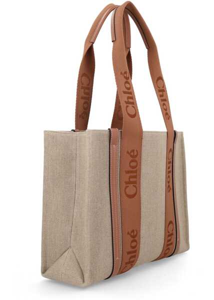 Genti de mana Chloe Woody Tote Bag BEIGE Femei (BM 19727333) 2