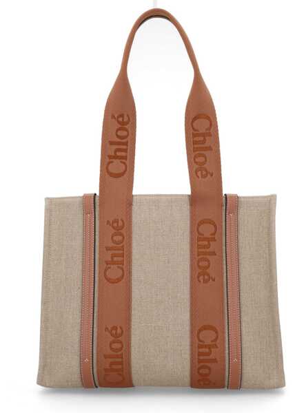 Genti de mana Chloe Woody Tote Bag BEIGE Femei (BM 19727333) 3
