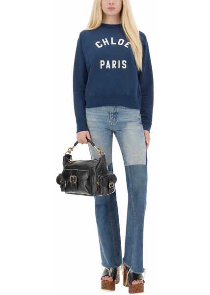 Bluze de trening Chloe Cotton Fleece Logo Pullover BLUE Femei (BM 19727351) 2