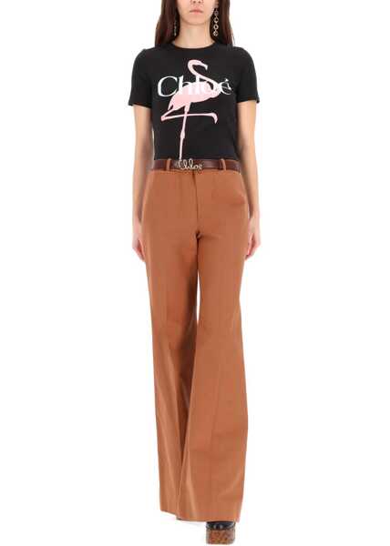 Tricouri Chloe T-Shirt With Logo BLACK Femei (BM 19727363) 2