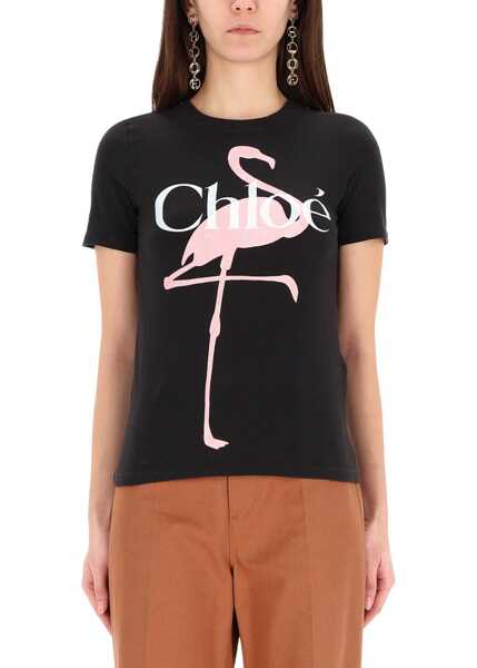 Tricouri Chloe T-Shirt With Logo BLACK Femei (BM 19727363) 3