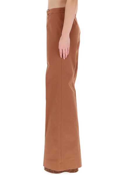 Pantaloni casual Chloe Flared Pants BROWN Femei (BM 19727372) 3