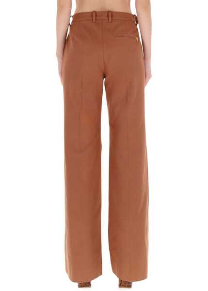 Pantaloni casual Chloe Flared Pants BROWN Femei (BM 19727372) 4