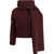 Burberry Detachable Scarf Wool Jacket WINE RED