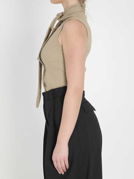 Bluze LEMAIRE Asymmetrical Fitted Top GREEN Femei (BM 19727627) 3