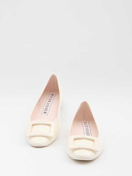 Balerini Roger Vivier Gommettine Roundy Ballerinas CREAM Femei (BM 19727630) 5