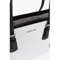 Genti de mana Michael Kors Dama - Genti de mana Michael Kors Michael All-Over Monogram Color Block Voyager Tote Bag Black & White Femei (BM 19727687) - B-mall.ro
