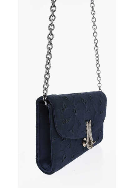 Genti de umar Amato Daniele Broidarie Anglaise Queen Mid Shoulder Bag With Chain Strap Blue Femei (BM 19727693) 3