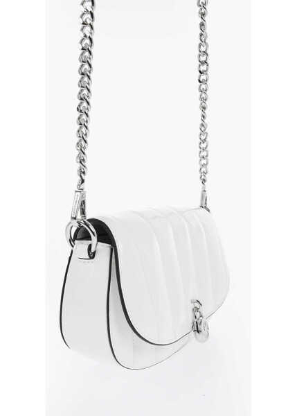 Genti de umar Michael Kors Michael Padded Patent Leather Mila Soulder Bag White Femei (BM 19727711) 3