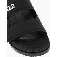 Sandale DSQUARED2 pentru Barbati - Sandale DSQUARED2 Solid Color Sandals With Velcro Closure Black Barbati (BM 19727729) - B-mall.ro