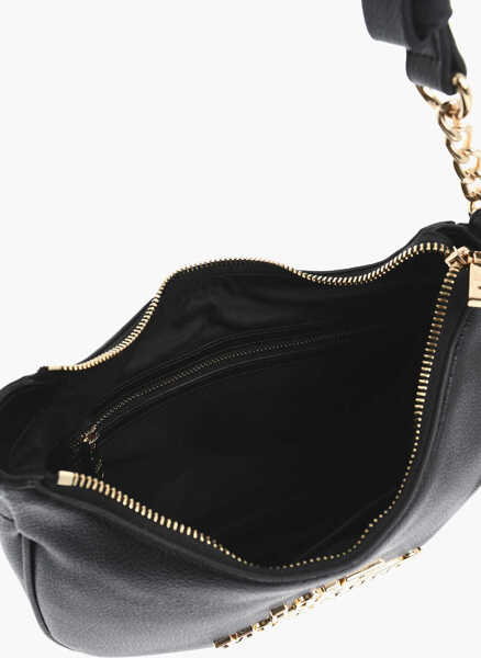 Genti de umar Moschino Love Faux Leather Hobo Bag With Embossed Logo Black Femei (BM 19727732) 4