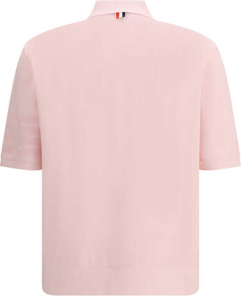 Tricouri Polo Thom Browne Cotton Polo Shirt LT PINK Barbati (BM 19727846) 2