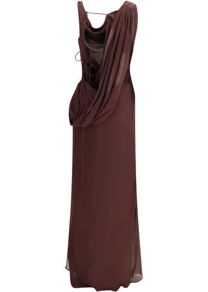 Rochii lungi THE ANDAMANE Minerva long Dress AUBERGINE Femei (BM 19727852) 2