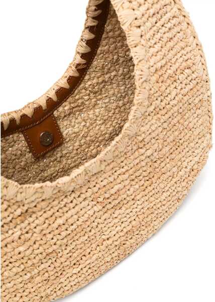 Genti de mana STAUD Moon Shoulder Bag in raffia NATURAL/TAN Femei (BM 19727855) 5