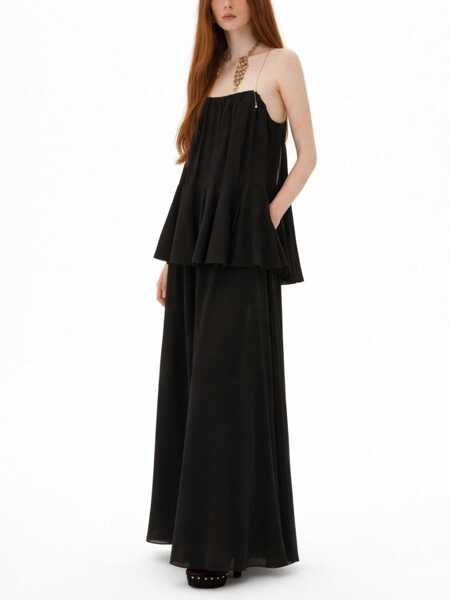 Rochii casual Chloe Silk Georgette Long Dress BLACK Femei (BM 19727879) 2