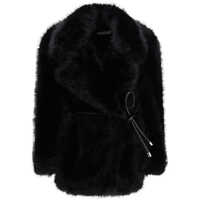 Paltoane Furry Rosaria Belted Coat Femei