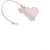 Ganni "Heart Mirror" Keychain PINK