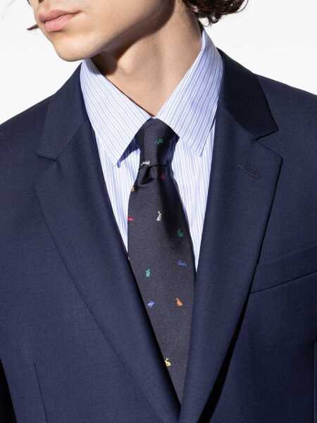 Cravate Paul Smith Silk Tie BLUE Barbati (BM 19728020) 4