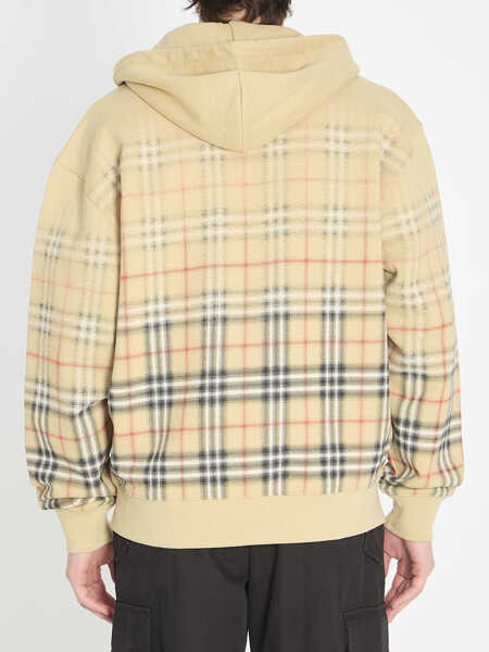 Bluze de trening Burberry Check Fade Cotton Hoodie BEIGE Barbati (BM 19728077) 4