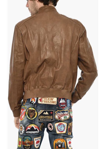 Geci de piele DSQUARED2 Leather Utility Jacket Green Barbati (BM 19728119) 2
